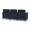 Lesro Siena 3 Seat Tandem Seating, Black, RF Blueberry Back, MD Ink Seat, RF Blueberry Panels SN3103 - alternate 2